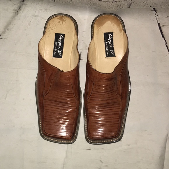 Giorgio V  styled in Italy Other - Giorgio V brown dress slides